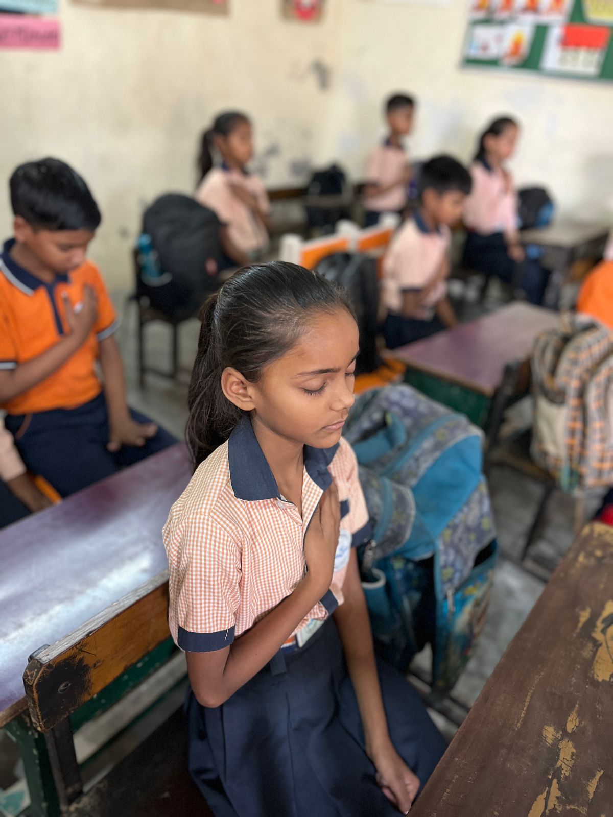 AVP school children with medals